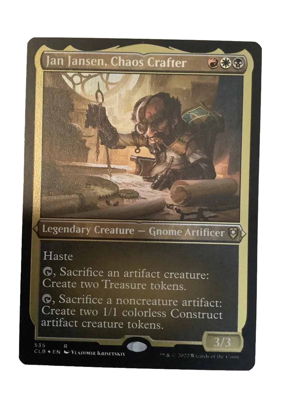 Jan Jansen, Chaos Crafter Etched Foil MTG Legendary Gnome Artificer card 535