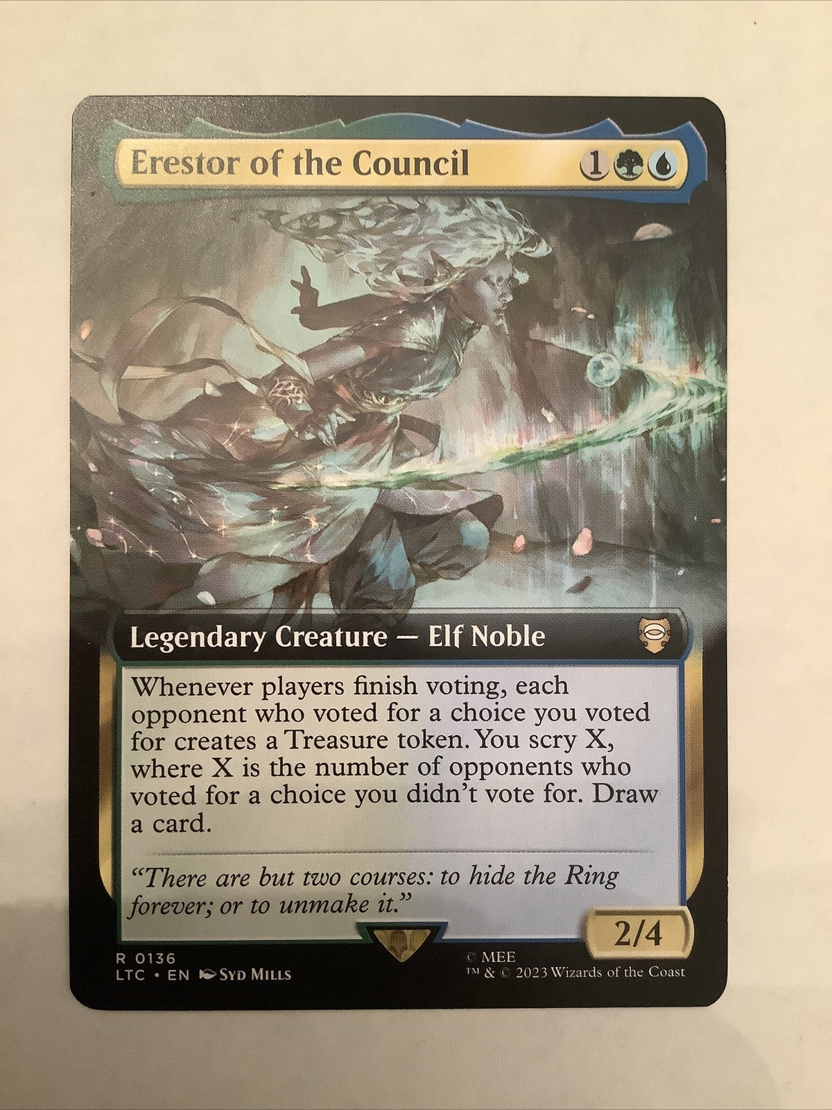 Erestor of the Council Extended Art LTC 136 MTG Political