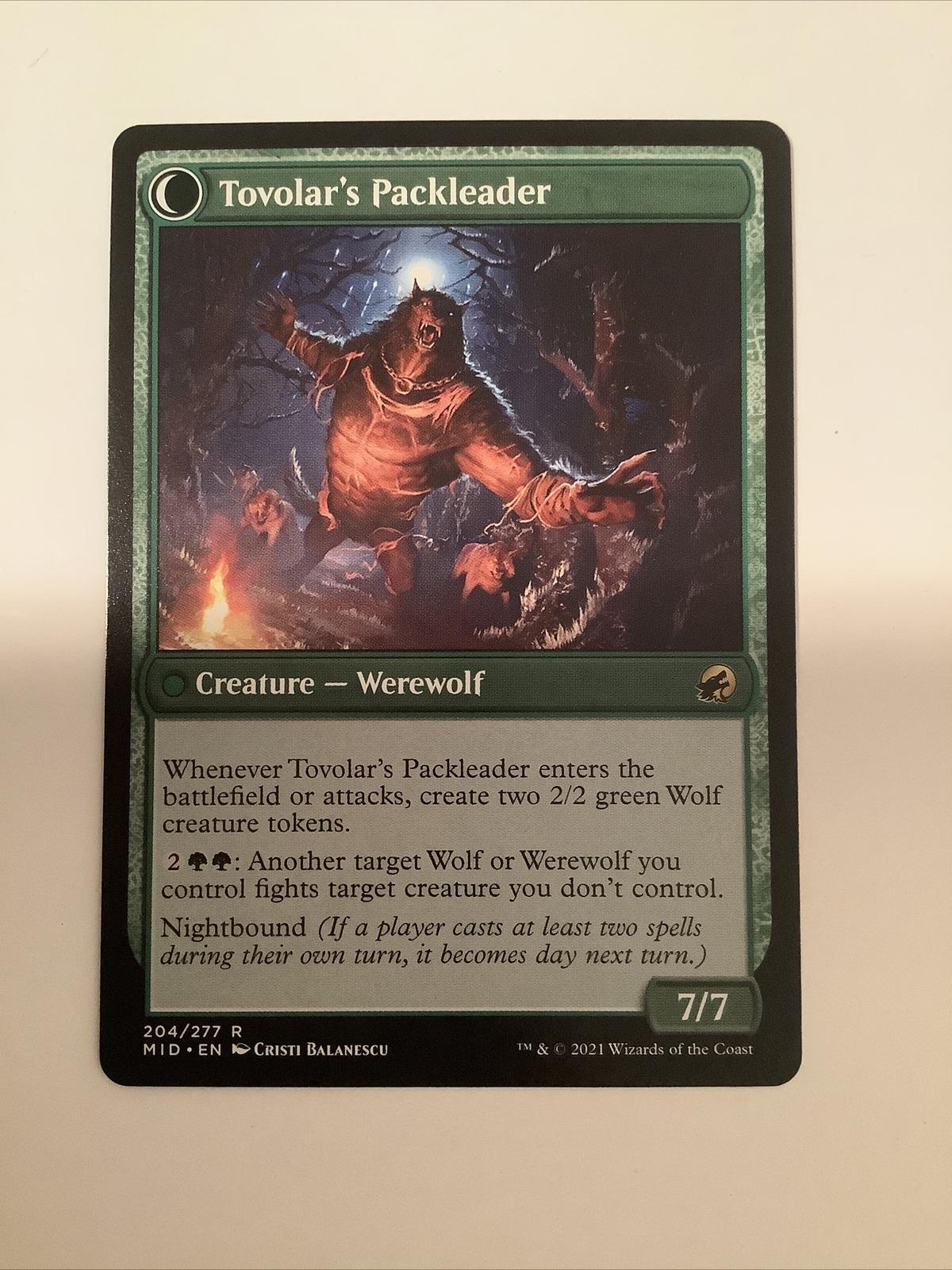 MTG MID: Tovolar's Huntmaster / Packleader (Creature) Regular Rare 204/277