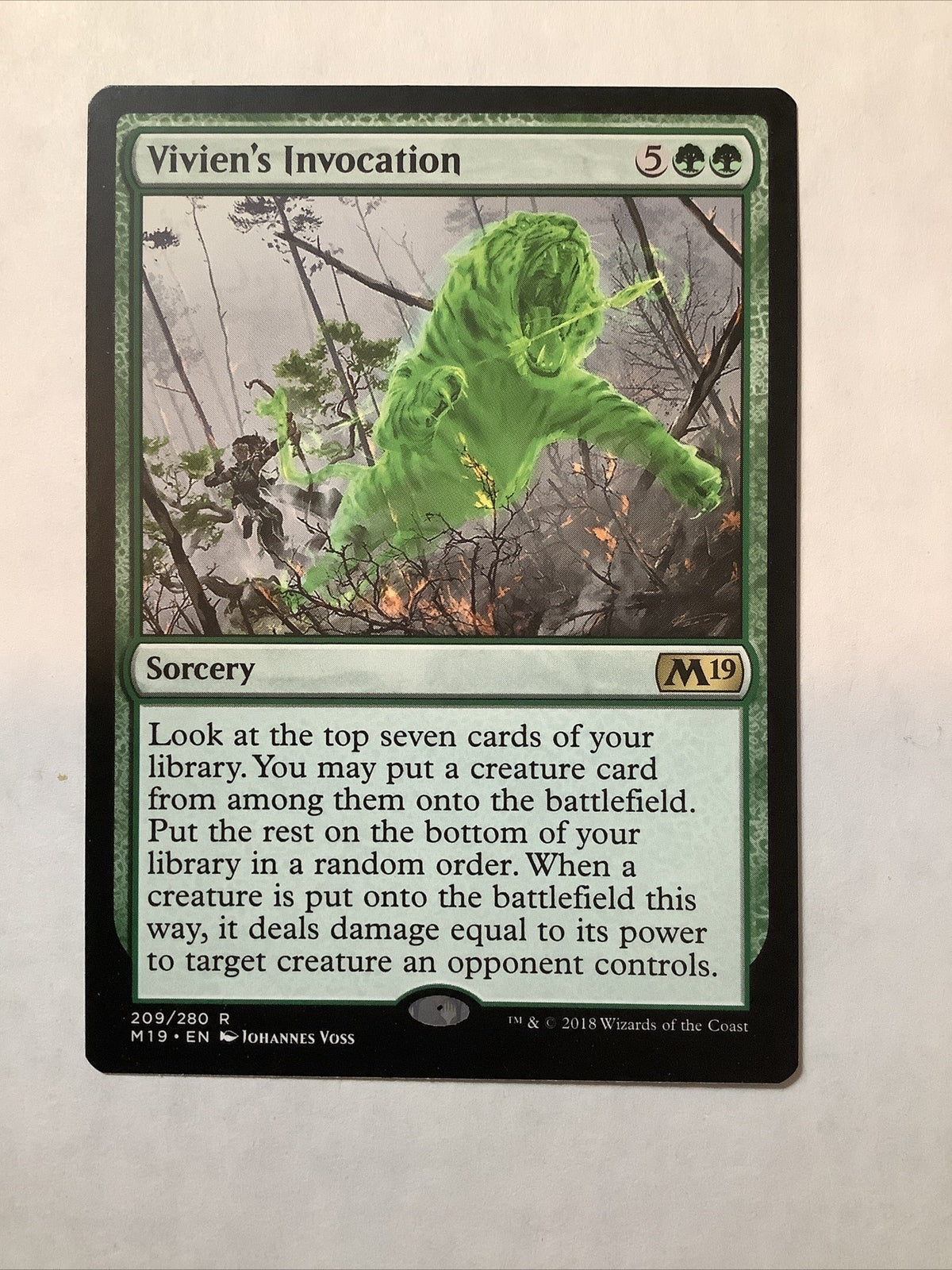 Vivien's Invocation M19 209 Magic the Gathering sorcery card from Core Set 2019.