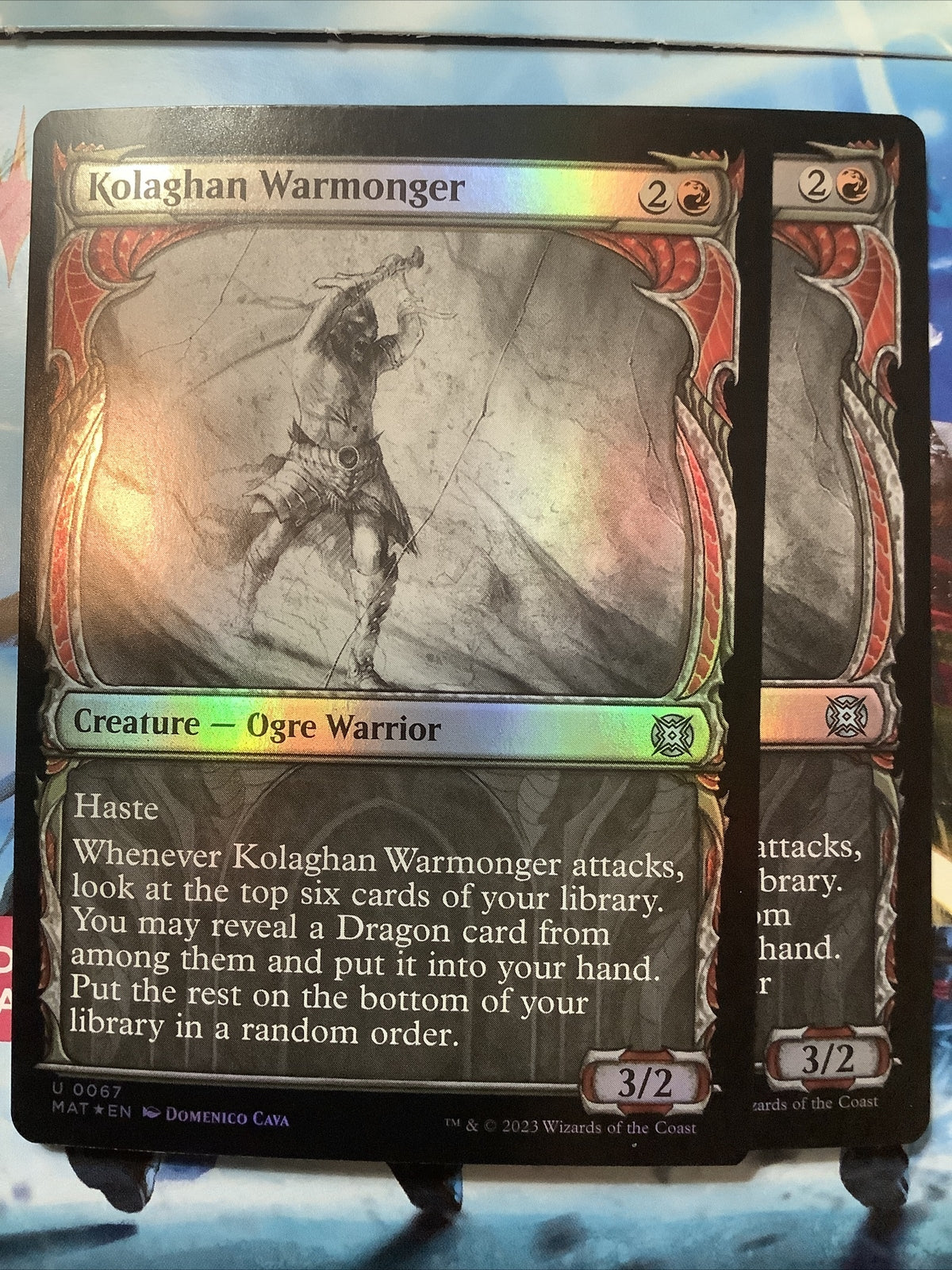 Kolaghan Warmonger MAT 67 Showcase Foil MTG card | DM Vault Co.