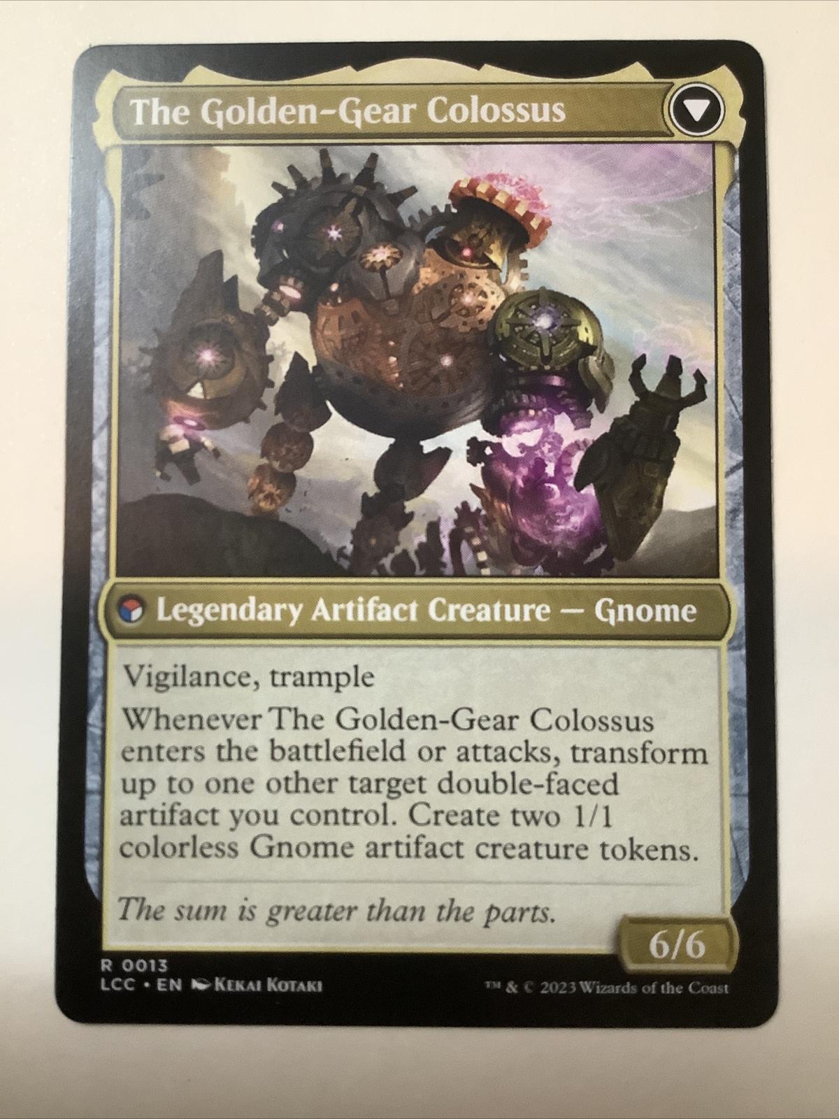MTG LCI: Tetzin, Gnome Champion The Golden-Gear Colossus (Artifact) Rare 0013