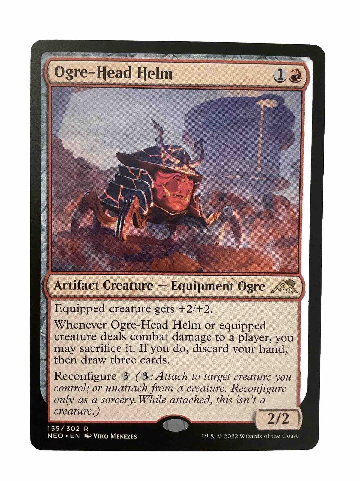 MTG NEO: Ogre-Head Helm (Artifact Creature) 155/302 Regular Rare
