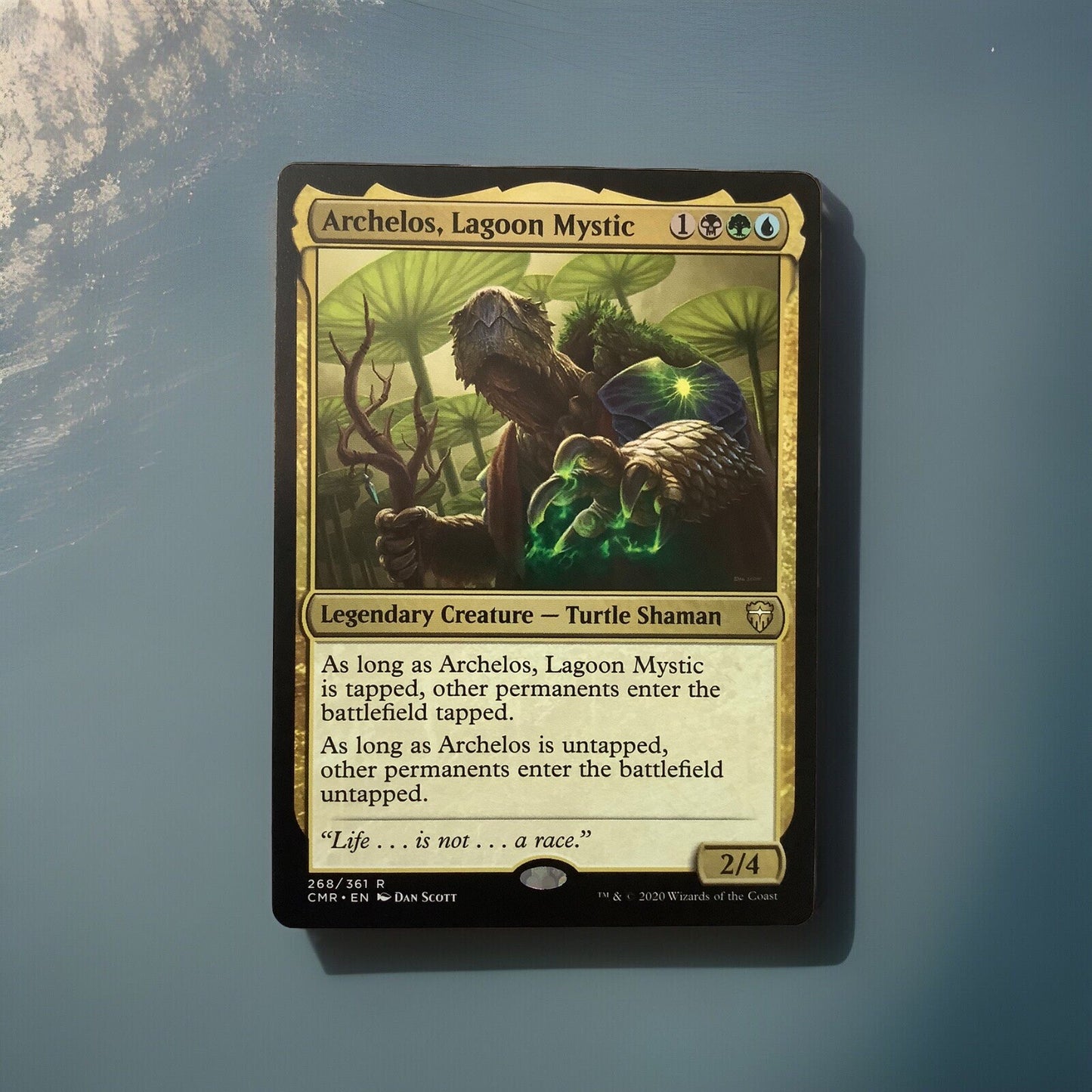 Archelos Lagoon Mystic Commander Legends legendary turtle shaman card