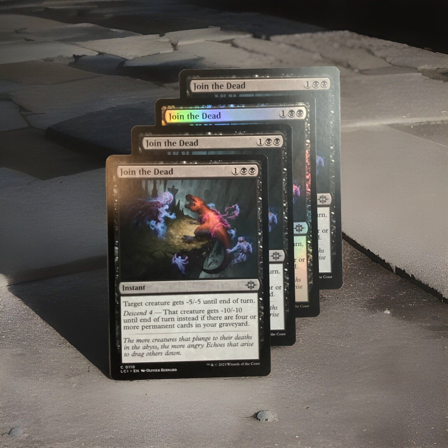 Join the Dead x4 regular finish MTG Lost Caverns of Ixalan black instant removal playset from DM Vault Co
