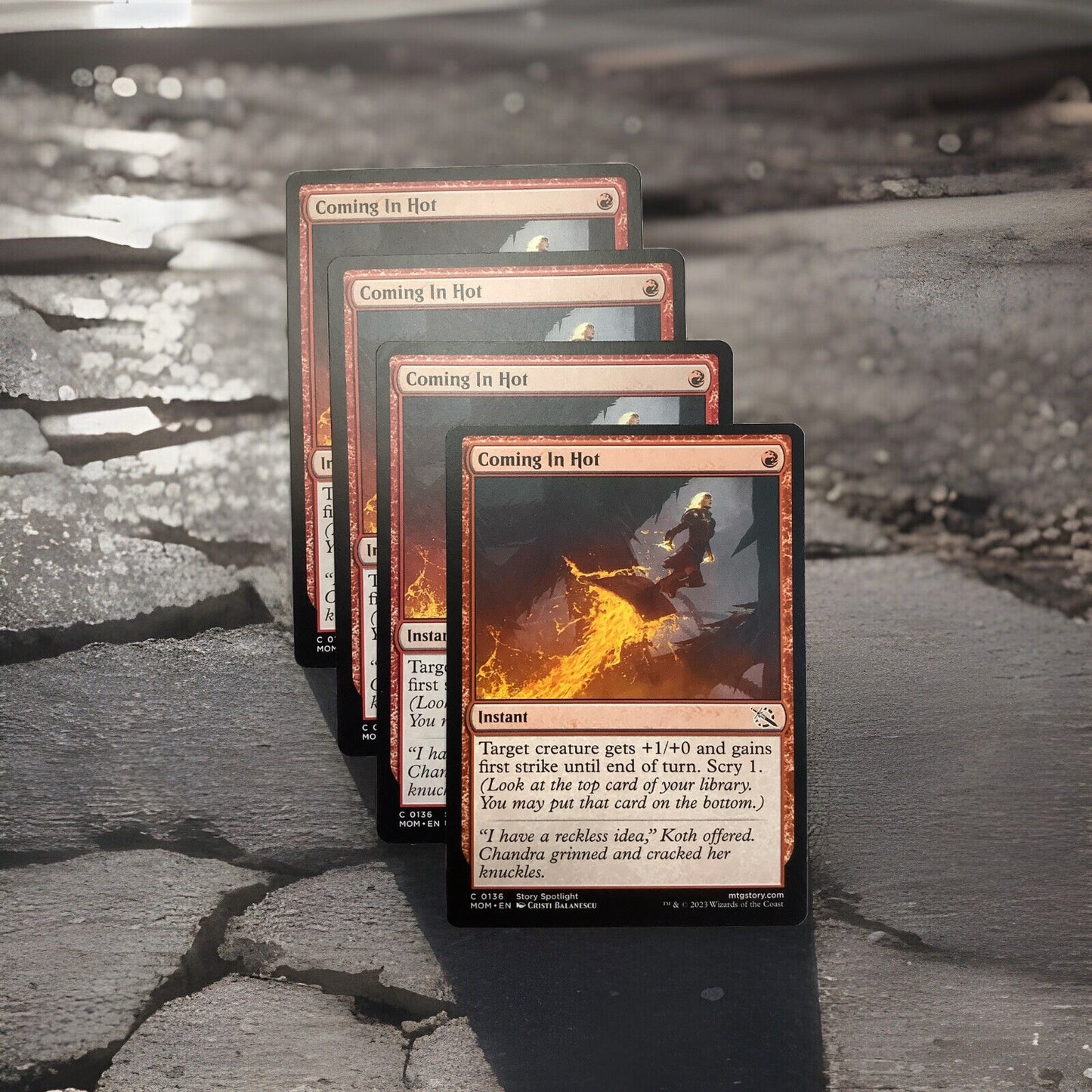 Coming In Hot MOM 136 regular MTG card x4 playset front