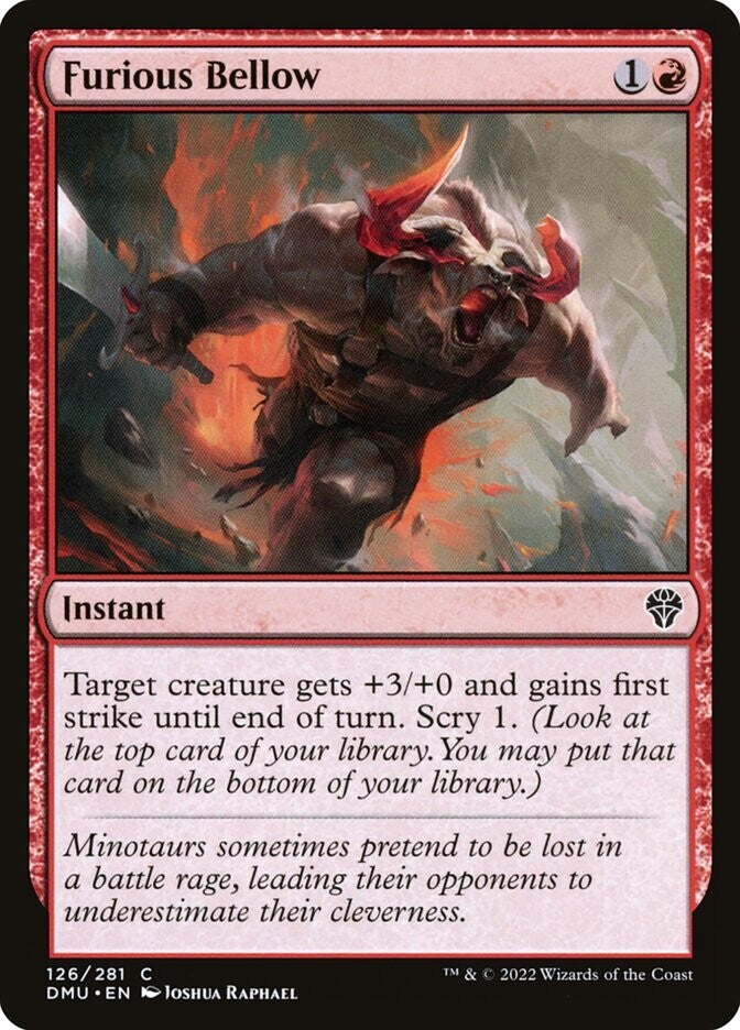 Furious Bellow DMU #126 Foil from Dominaria United.