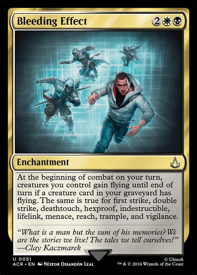 Bleeding Effect regular finish MTG Assassin's Creed card from ACR 0051 by DM Vault Co