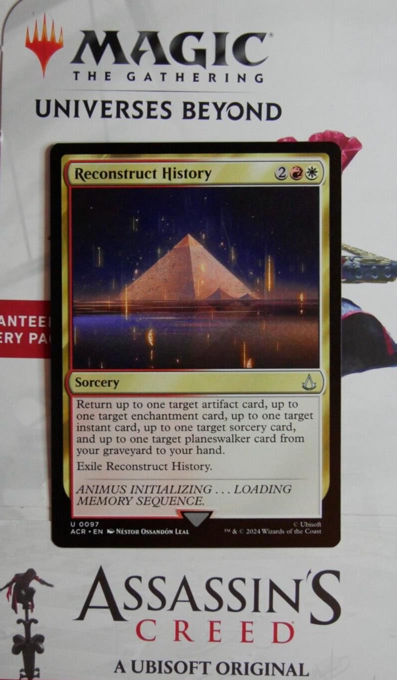 Reconstruct History regular finish MTG Assassin's Creed ACR 097 recursion sorcery card from DM Vault Co