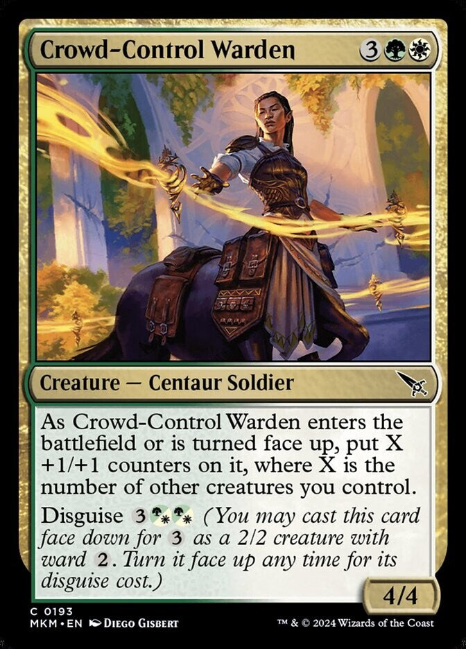 Crowd-Control Warden — MKM Foil Common Centaur Soldier MTG card