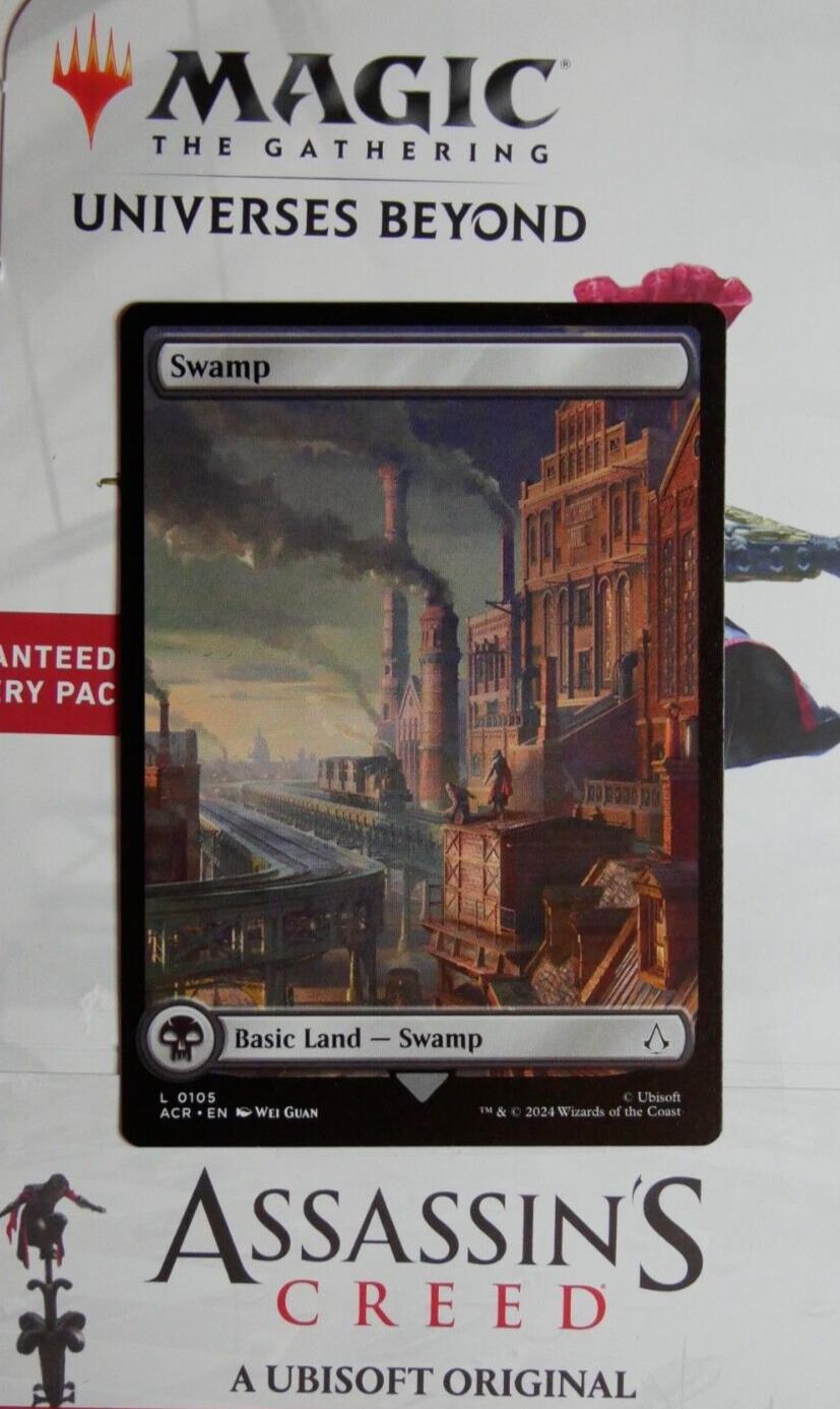 Swamp full art Assassin’s Creed Universes Beyond MTG basic land 0105