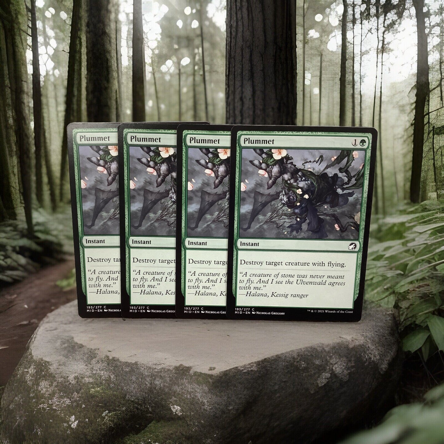 MTG MID: X4 Plummet (Instant) Innistrad: Midnight Hunt 193/277 Regular Common