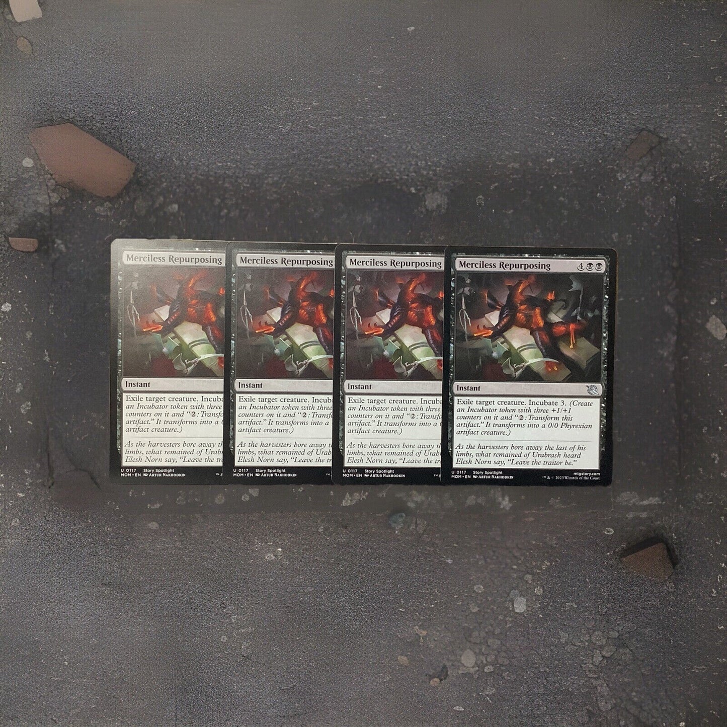 Merciless Repurposing MOM 117 regular finish playset from March of the Machine.