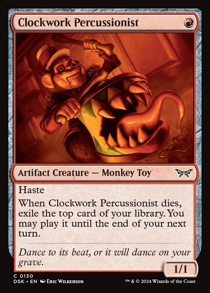 Clockwork Percussionist DSK 130 Regular MTG card DM Vault Co.