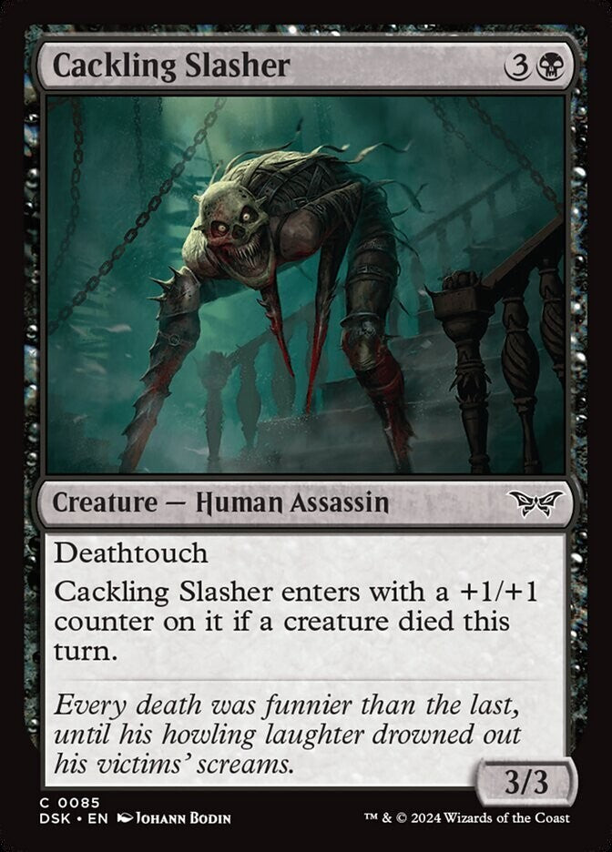 MTG DSK: Cackling Slasher (Creature Human Assassin) Regular Common 0085