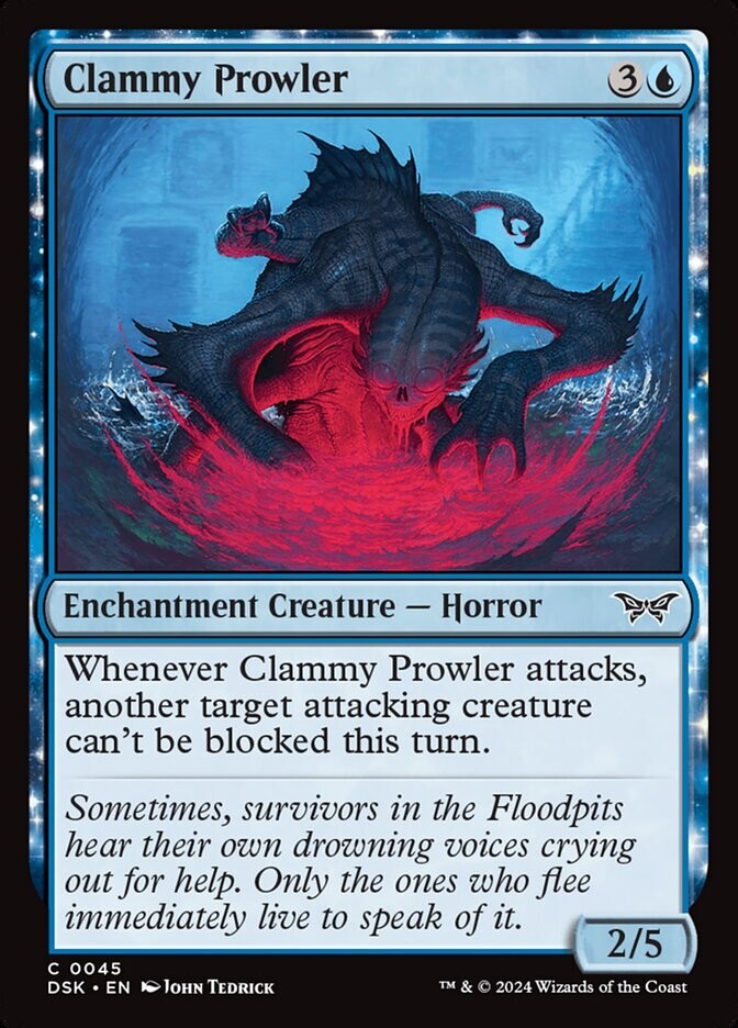 MTG DSK: Clammy Prowler (Enchantment Creature Horror) Regular Common 0045