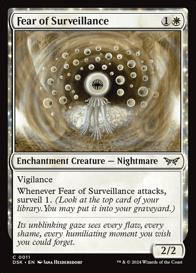 Magic: The Gathering Fear of Surveillance – MTG DSK Common
