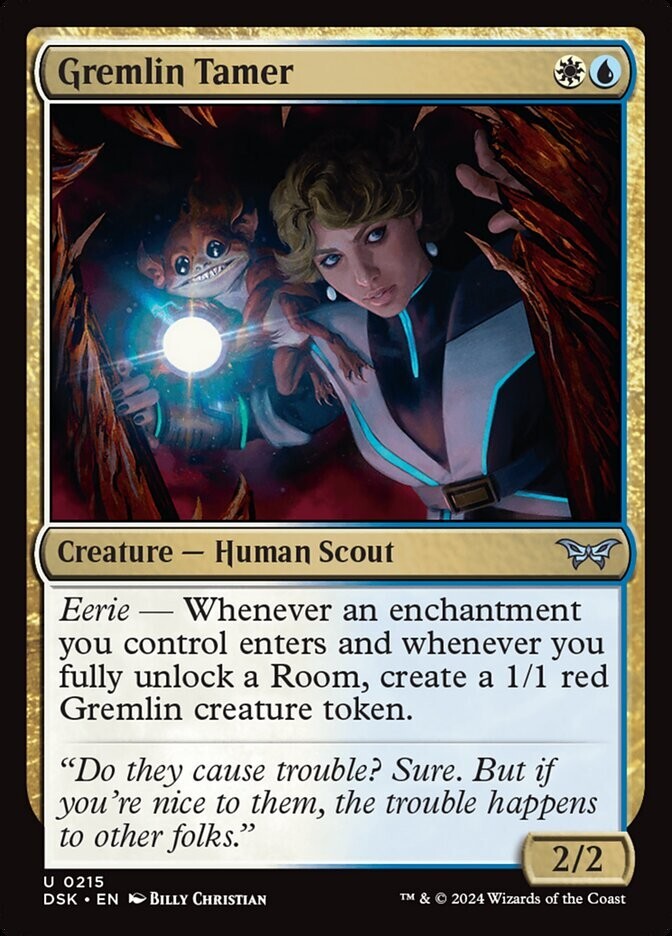 Gremlin Tamer Uncommon Creature card from Duskmourn House of Horror Magic the Gathering