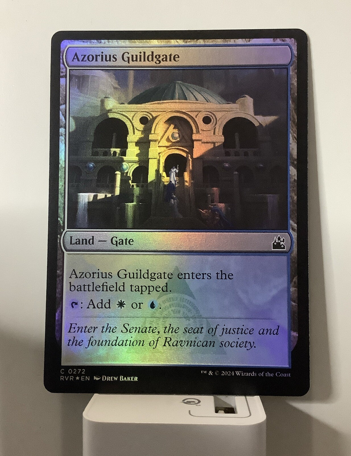 Azorius Guildgate RVR 272 Foil Magic the Gathering Gate land card.