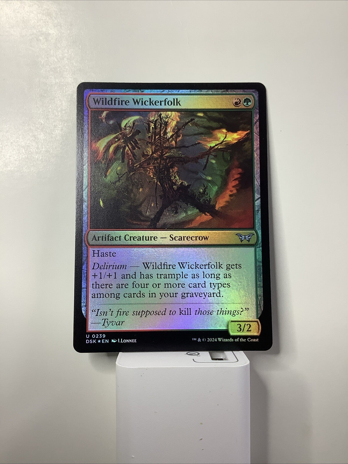 Wildfire Wickerfolk foil uncommon Duskmourn House of Horror MTG card 0239