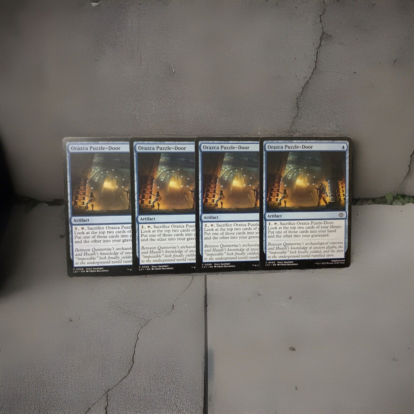 Magic the Gathering Orazca Puzzle-Door four card lot artifact from The Lost Caverns of Ixalan