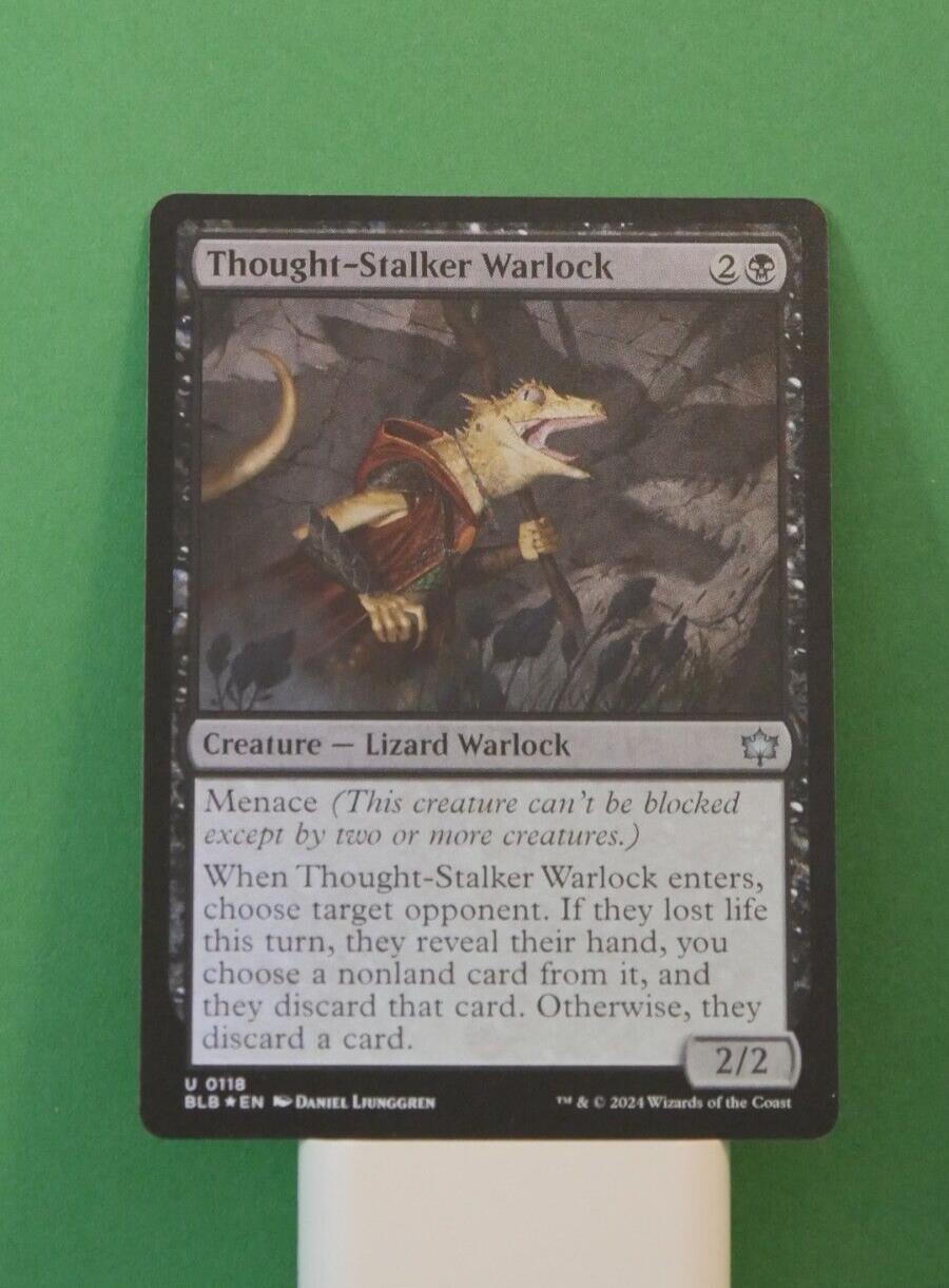 Thought-Stalker Warlock BLB 118 Foil from Bloomburrow.