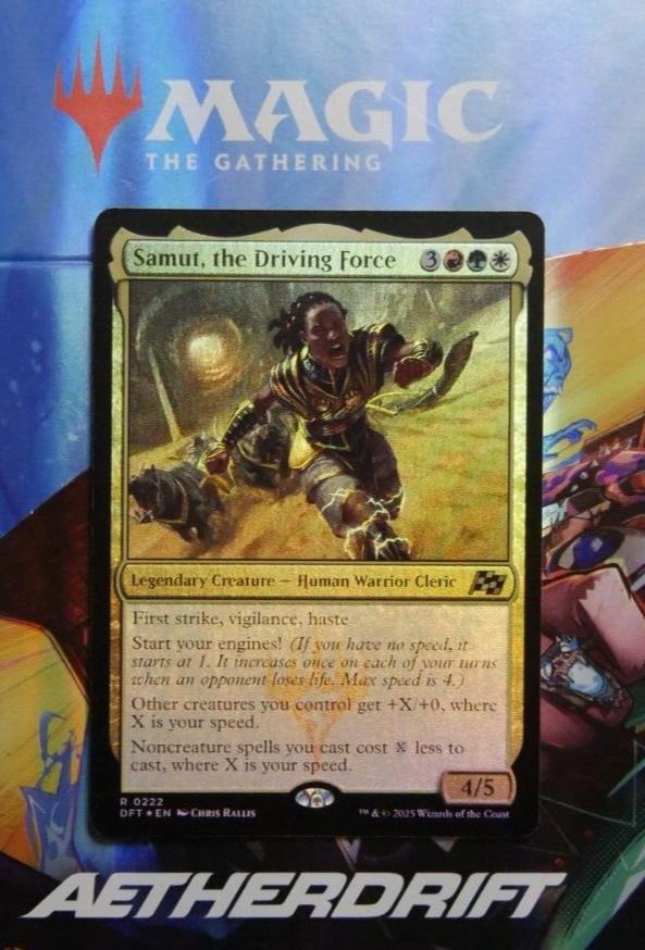 Samut, the Driving Force — Aetherdrift Regular Foil — DFT — Rare Legendary Creature MTG card