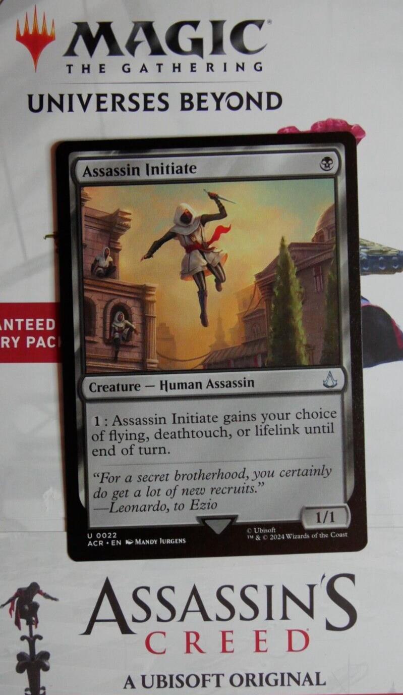 Assassin Initiate Human Assassin Universes Beyond Assassin’s Creed Magic the Gathering card
