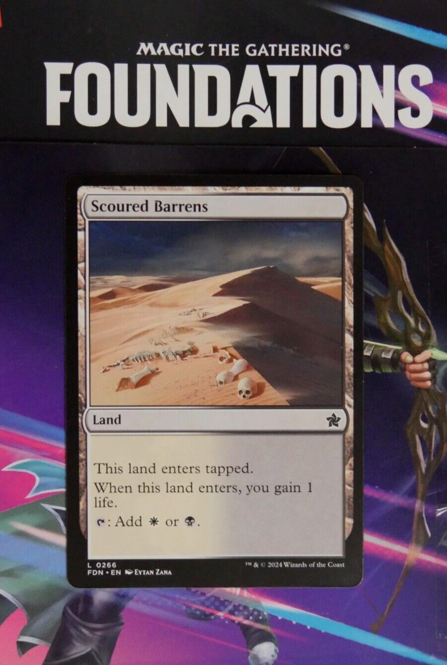 Scoured Barrens FDN #266 Regular from Magic: The Gathering Foundations.