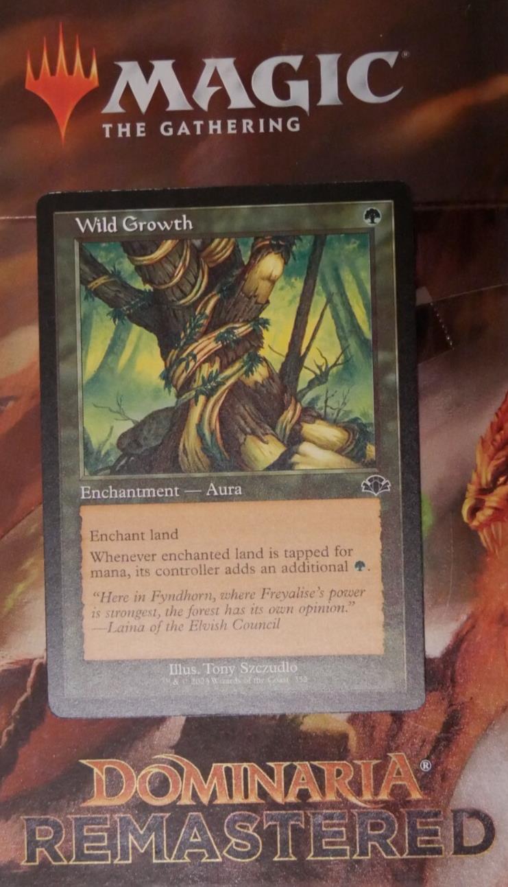 Wild Growth 352 Dominaria Remastered MTG retro frame common enchantment card
