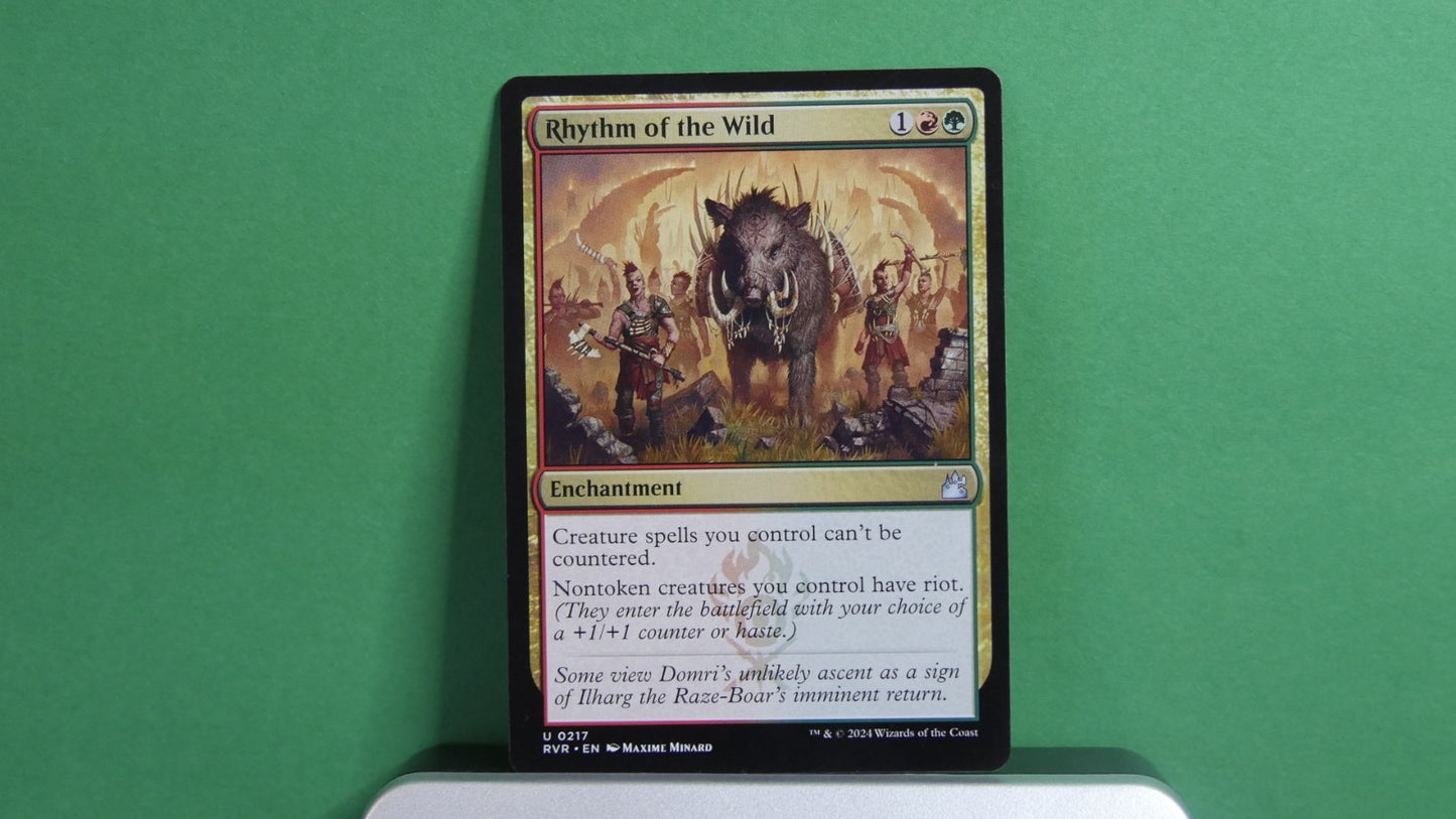 Rhythm of the Wild MTG card from Ravnica Remastered, Enchantment Uncommon.