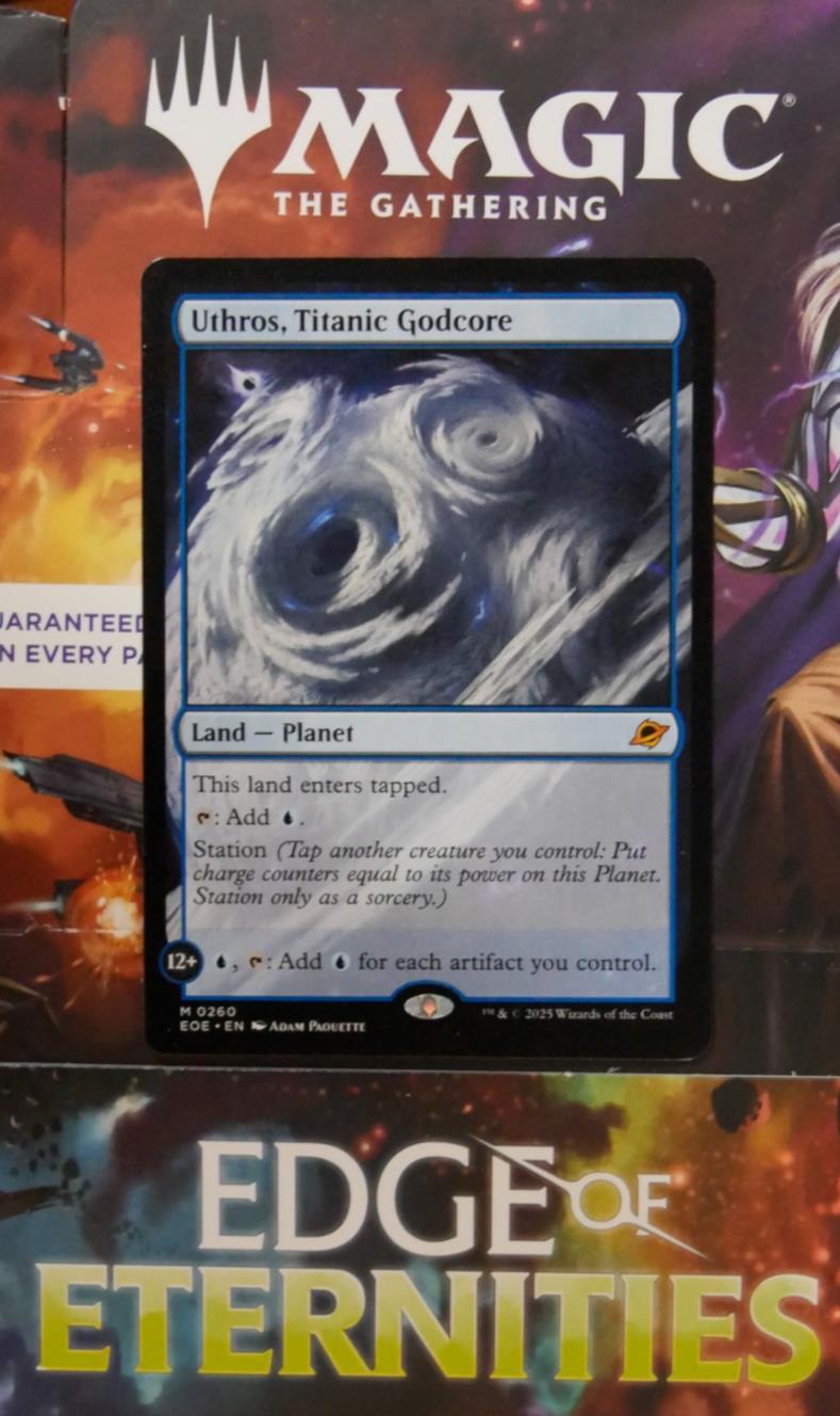 Uthros Titanic Godcore Edge of Eternities mythic land MTG card