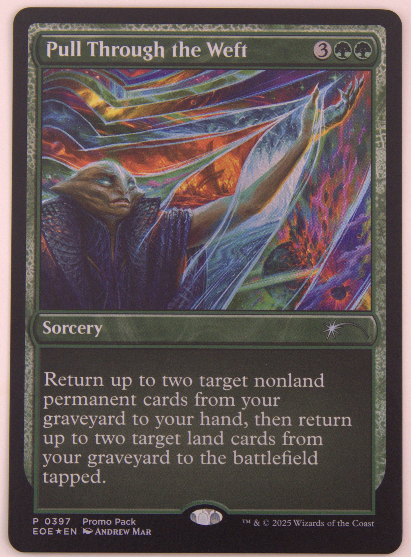 Pull Through the Weft Promo EOE 0397 MTG sorcery card from Edge of Eternities