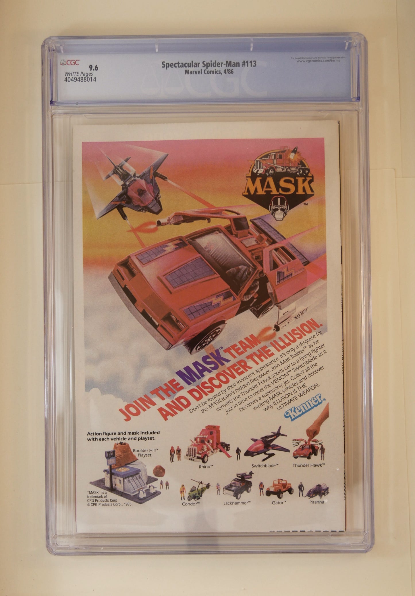 The Spectacular Spider-Man #113 (Marvel Comic April 1986) Bob McLeod Art 9.6 CGC