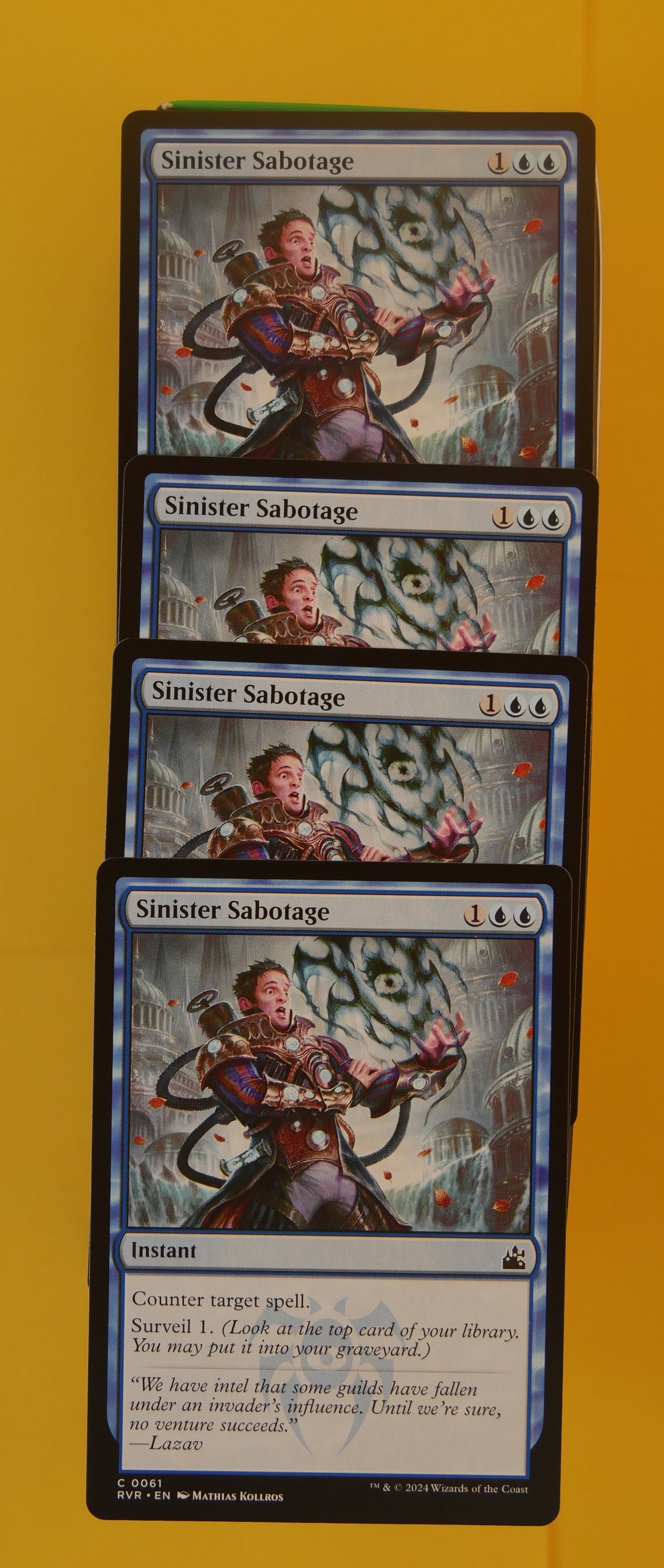 MTG RVR: X4 Sinister Sabotage (Instant) Ravnica Remastered Common 0061
