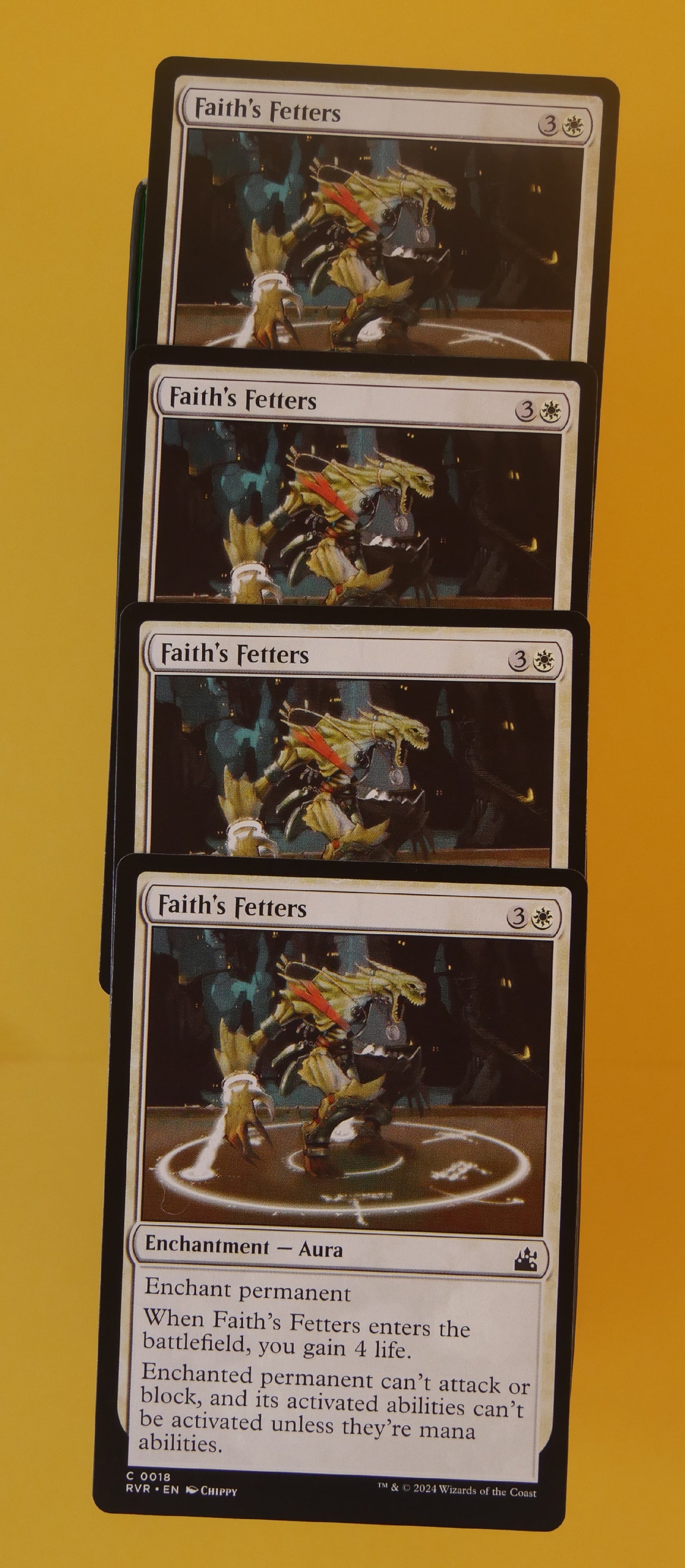 MTG RVR: X4 Faith's Fetters (Enchantment) Ravnica Remastered Common 0018
