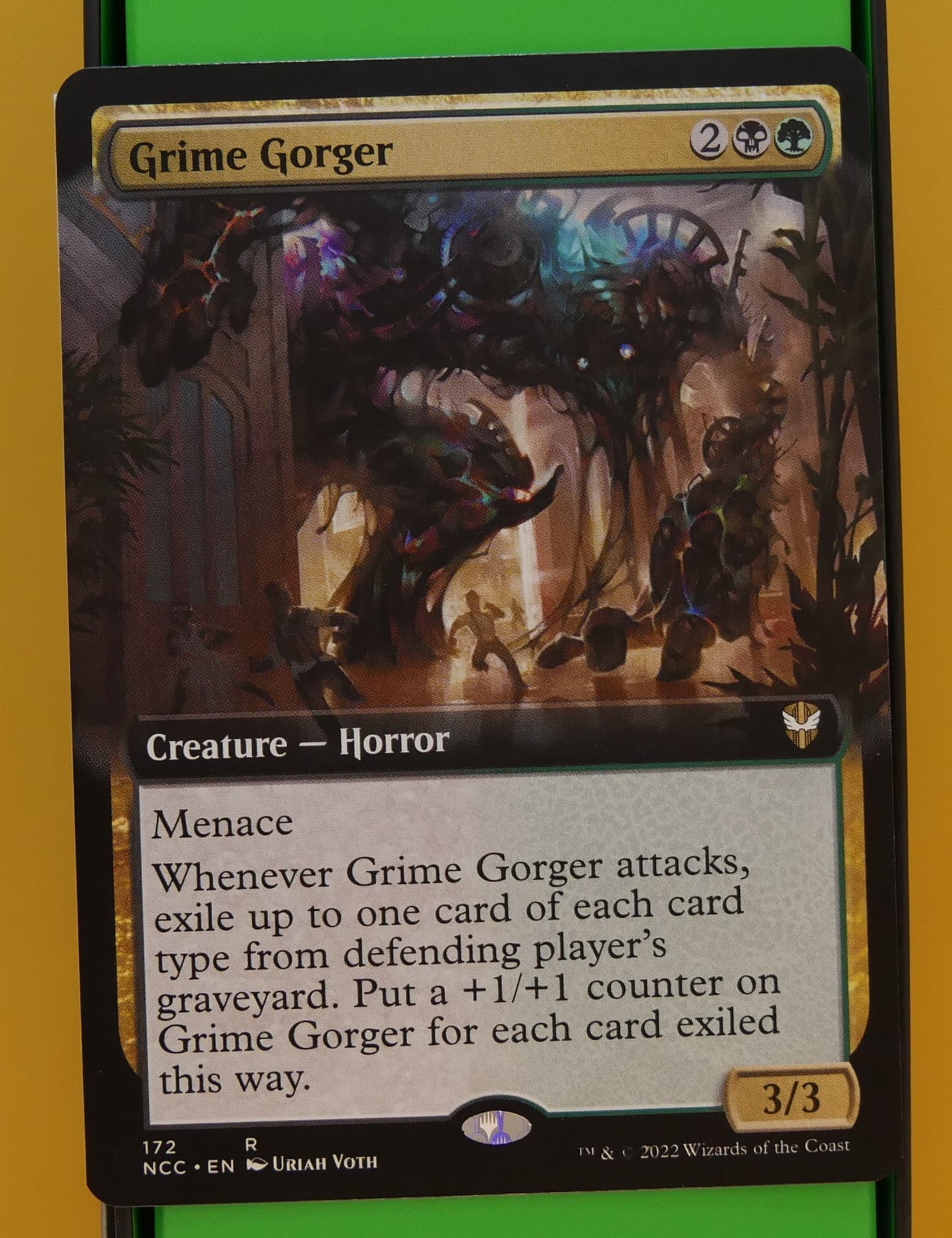 MTG SNC: Grime Gorger (Creature) Extended Art Rare 172 (Copy)