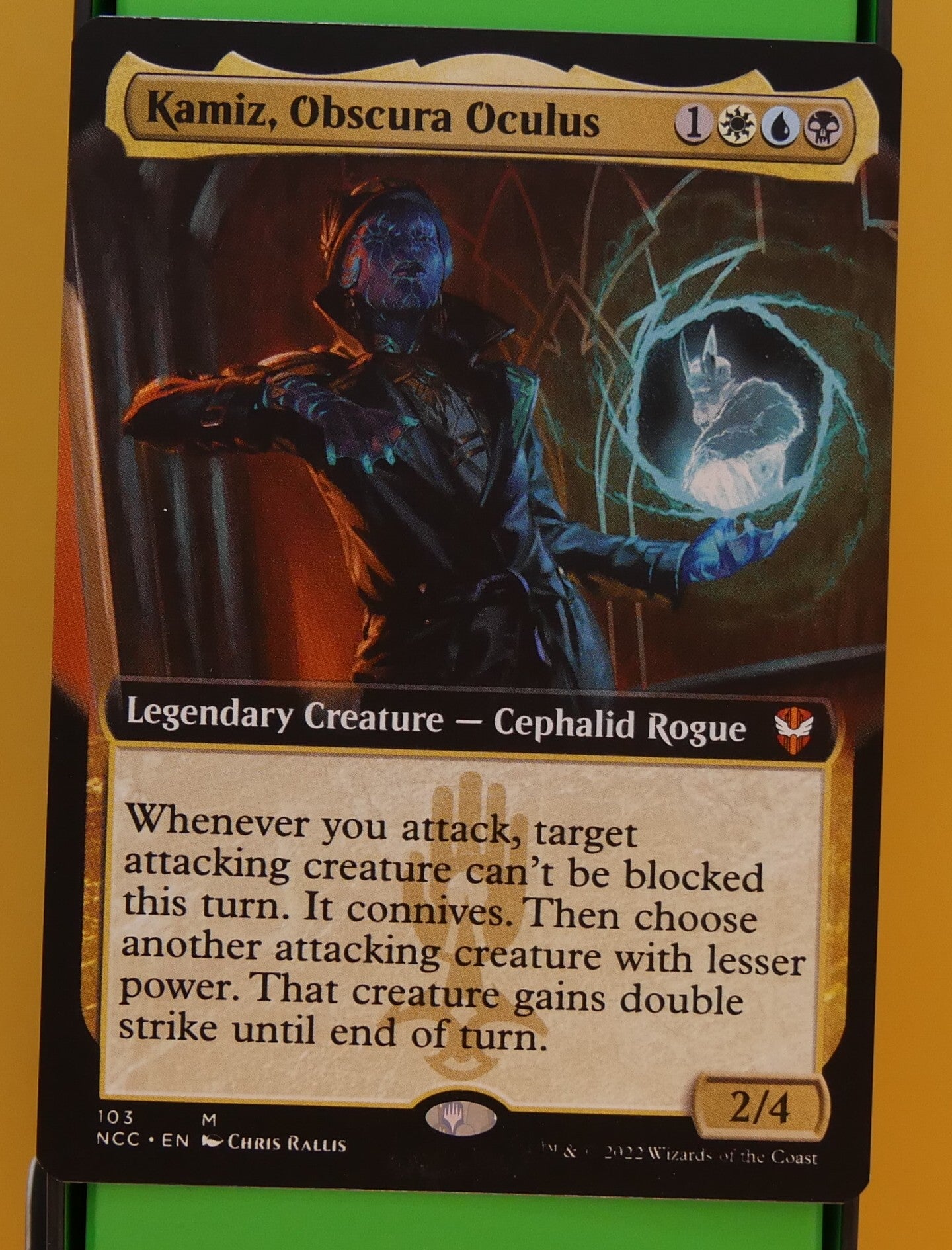 MTG SNC: Kamiz, Obscura Oculus (Creature) Extended Art Mythic 103 New Capenna