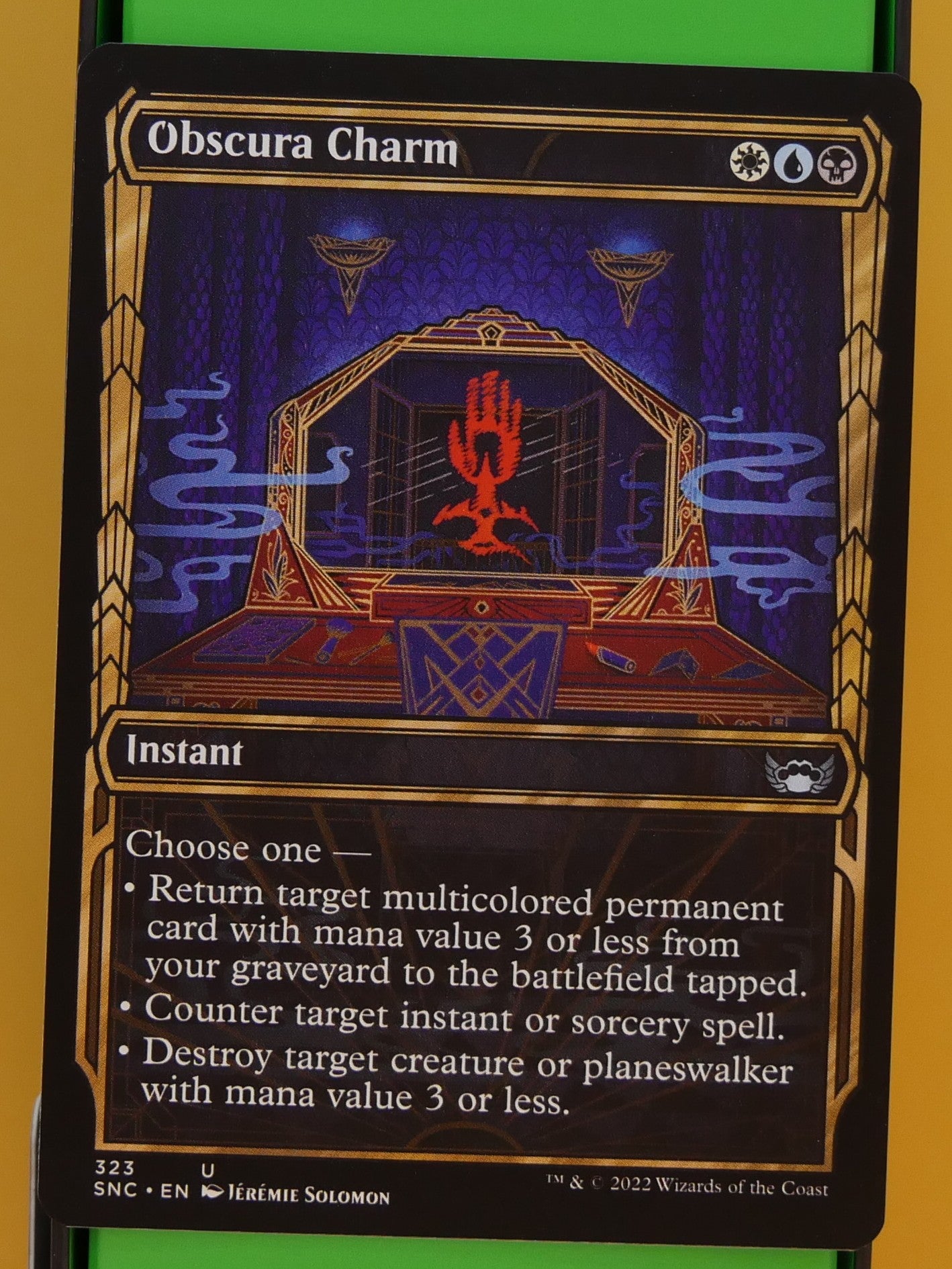 Obscura Charm showcase instant card Streets of New Capenna 323