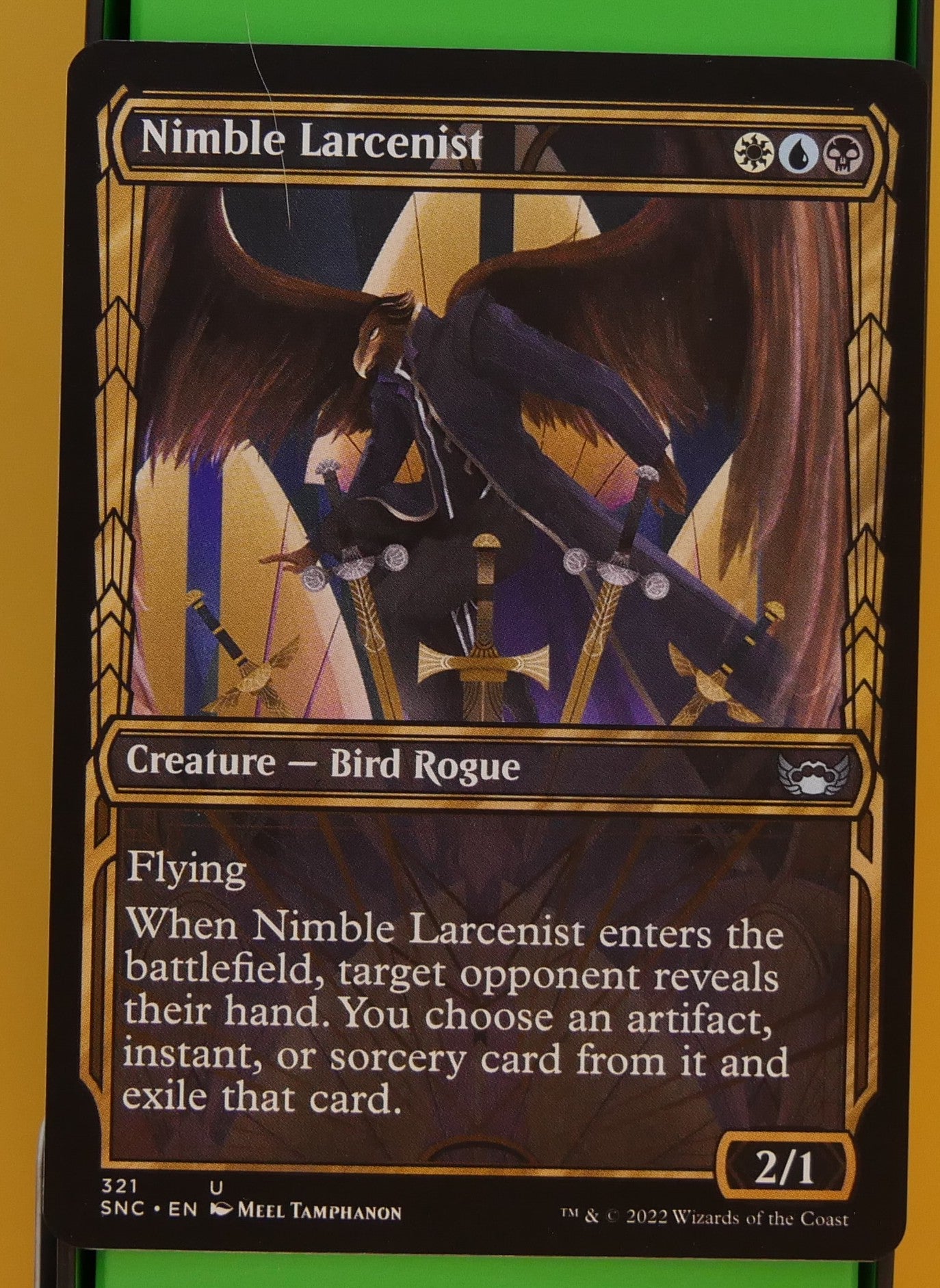 Nimble Larcenist Streets of New Capenna showcase MTG card 321