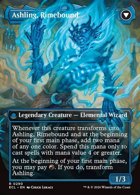 Ashling, Rekindled // Rimebound Lowryn: Eclipsed ECL 0290 Ext Art MTG