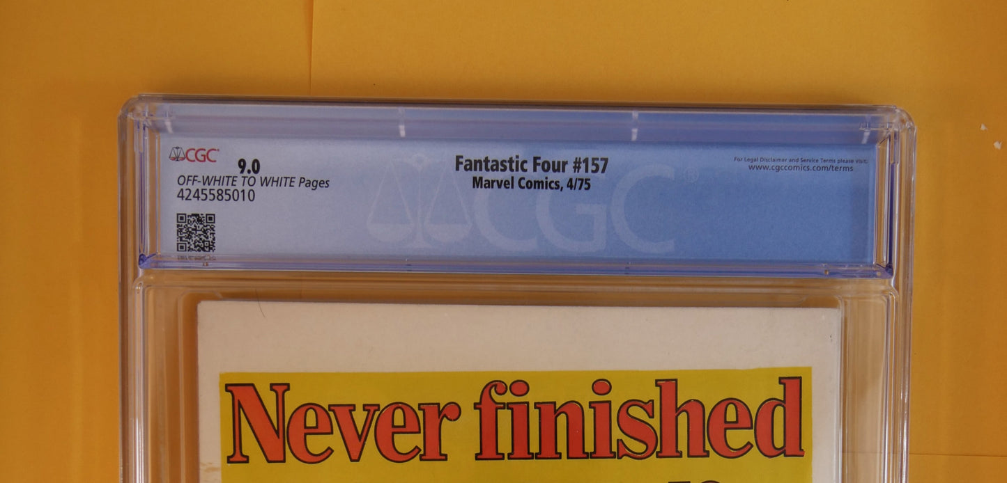 Fantastic Four #157 (Marvel Comics April 1975) Silver Surfer/Doctor Doom CGC 9.0