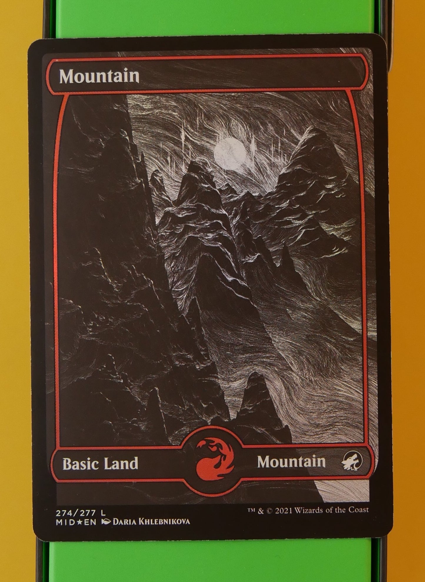 Mountain Extended Art Foil 274/277 MTG card (MID)