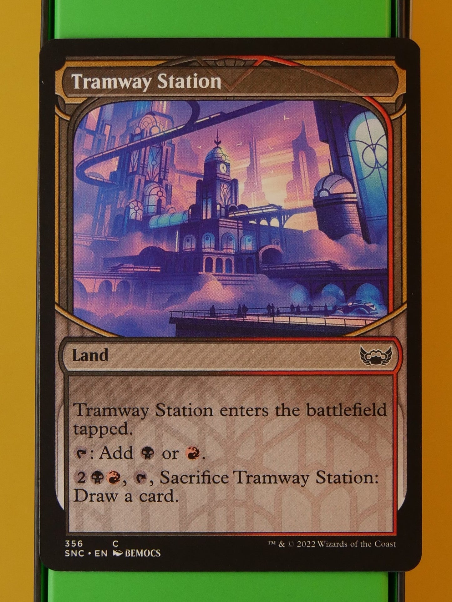 Tramway Station showcase dual land from Streets of New Capenna MTG