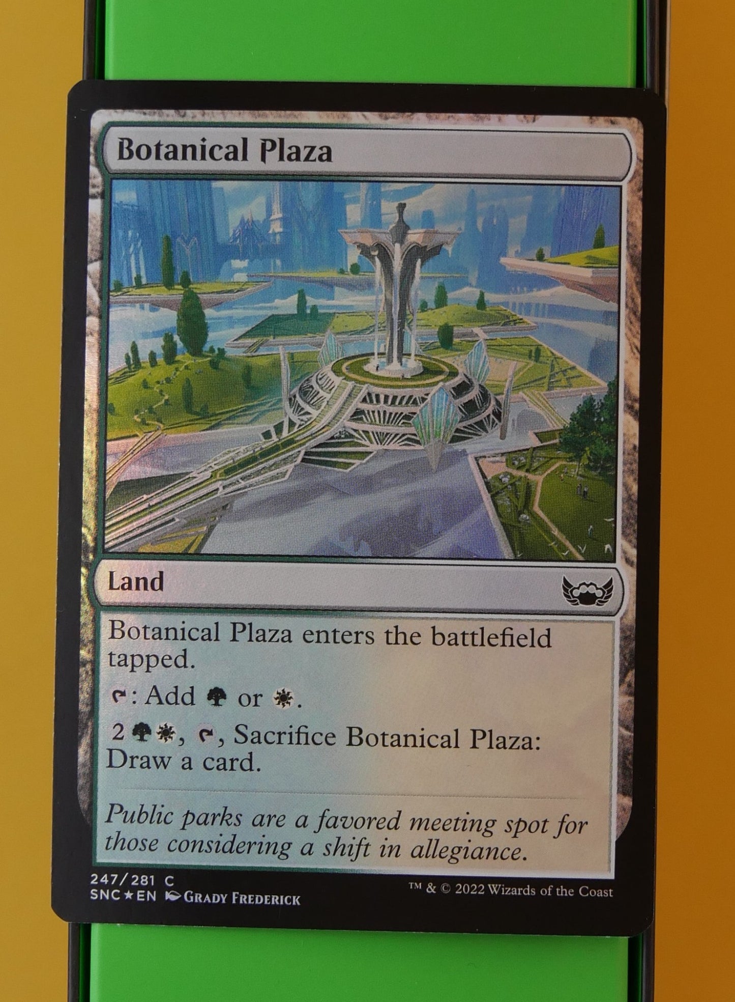 Botanical Plaza Foil Showcase 247 MTG Land from Streets of New Capenna – DMVaultCo