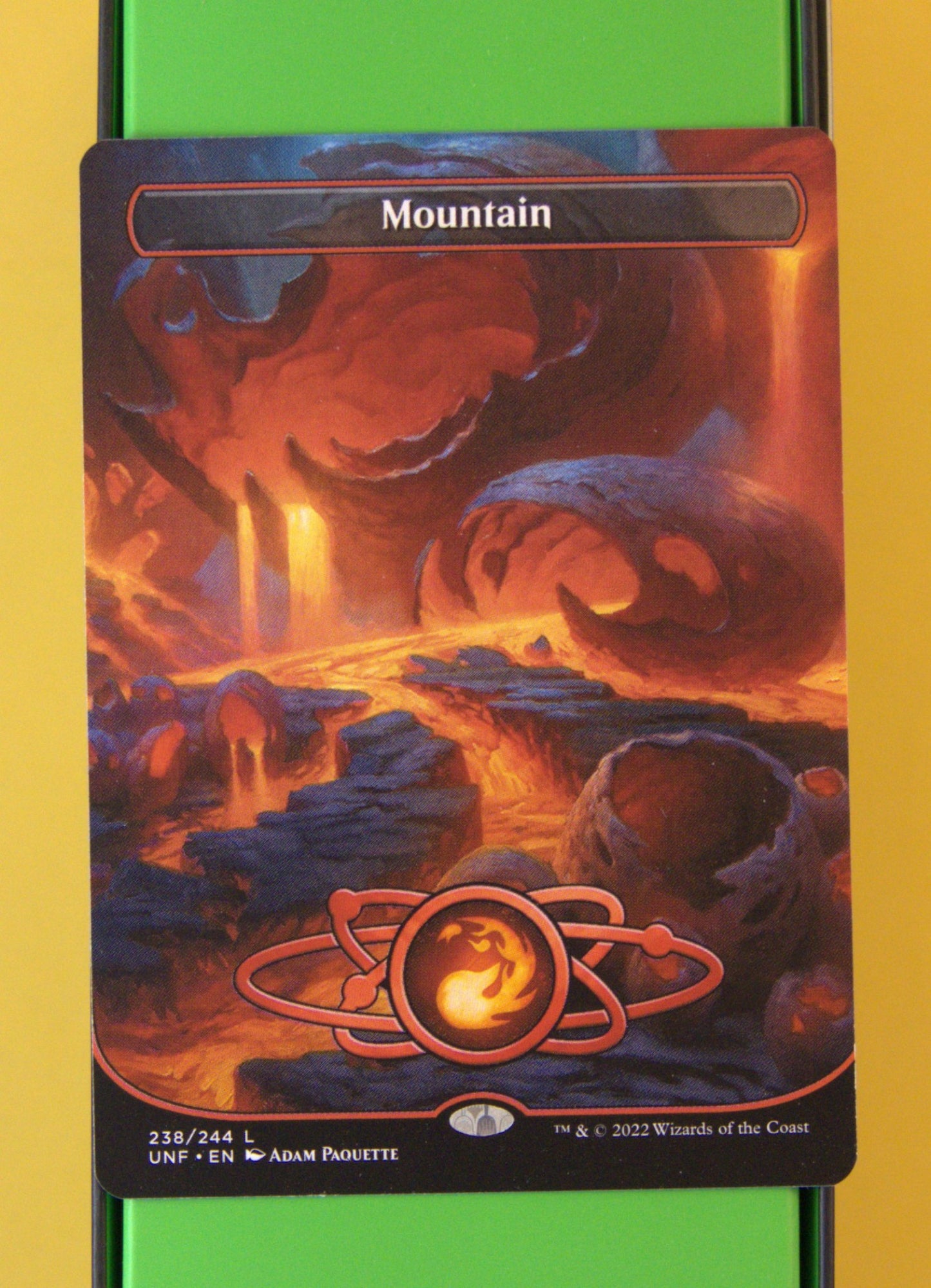 Mountain Extended Art 238 MTG card (UNF Unfinity)