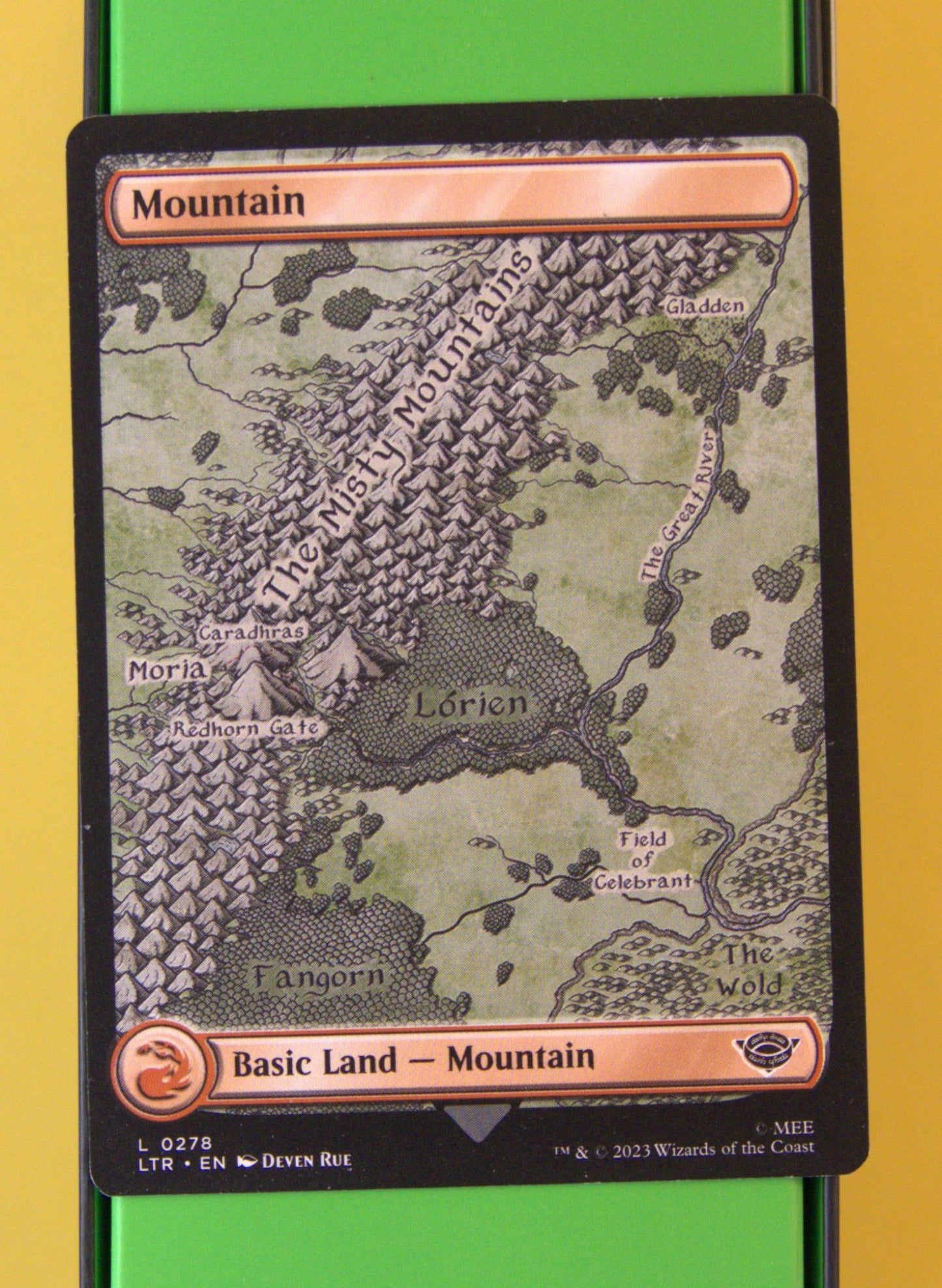Mountain Extended Art 278 MTG card (LTR Lord of the Rings)