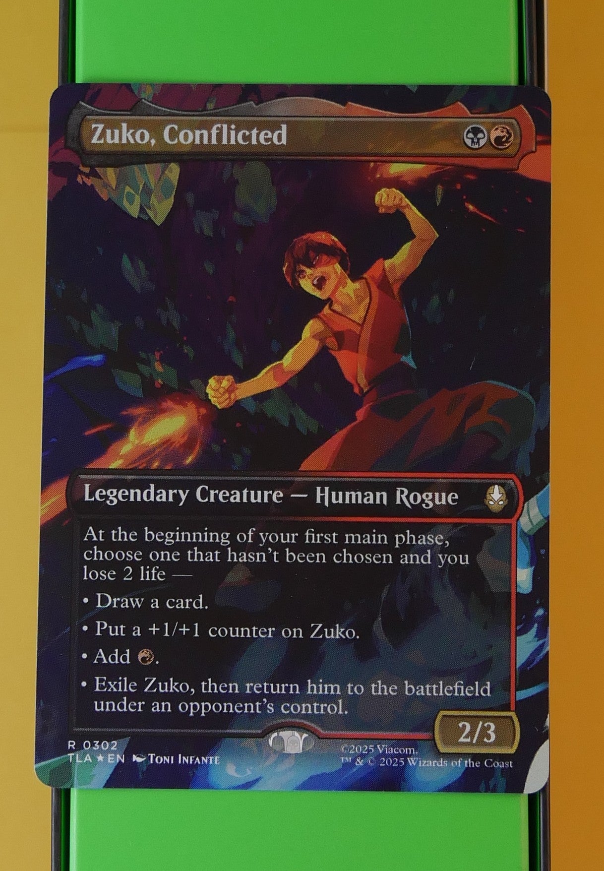 Zuko, Conflicted foil extended art MTG card Avatar TLA #302