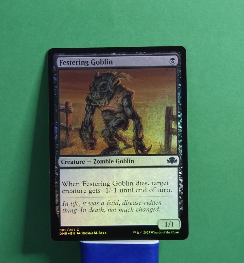 Festering Goblin Foil DMR 85 MTG Zombie creature card from Dominaria Remastered | DM Vault Co