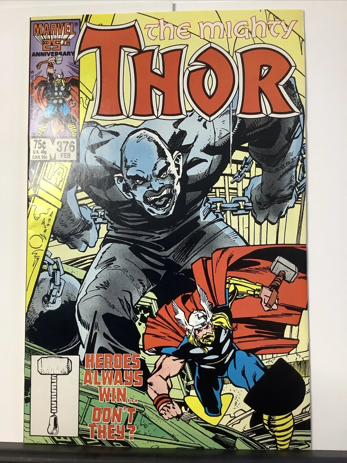 The Mighty Thor #376 (Marvel Comics February 1987) Titania App. W.Simonson Art